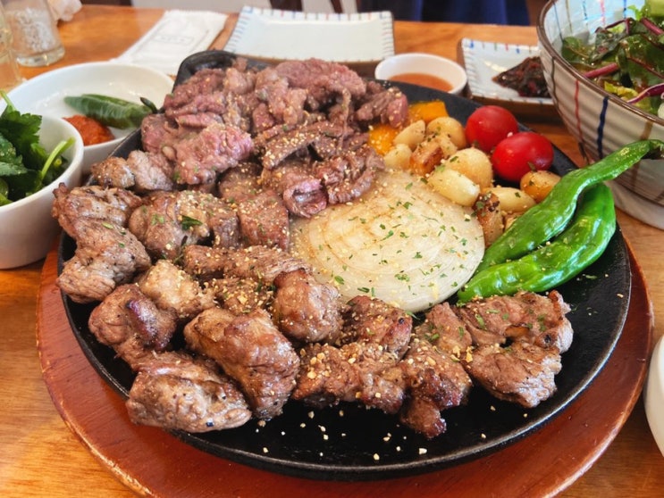  홍대맛집[경주식당] 고기한상 샐러드파스타/가정식식사