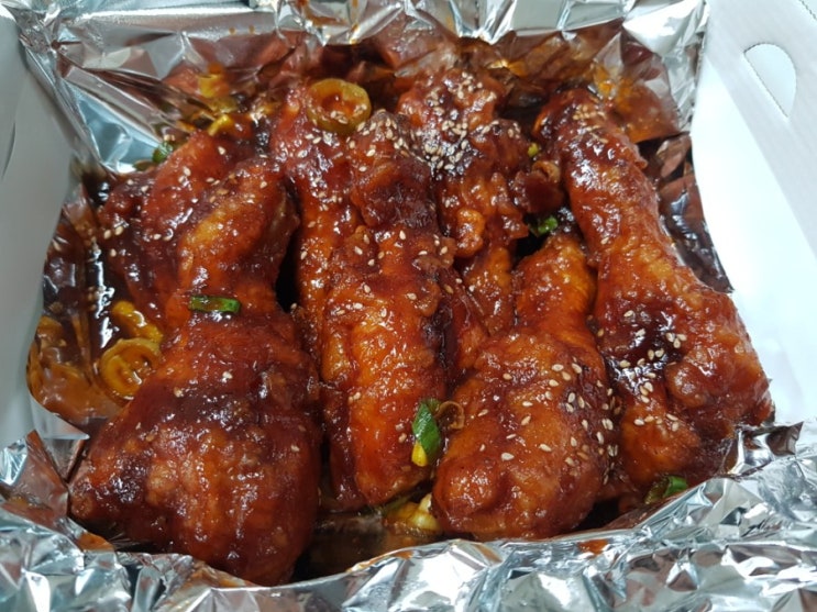 BBQ  극한왕갈비매운맛 치킨 야식먹방