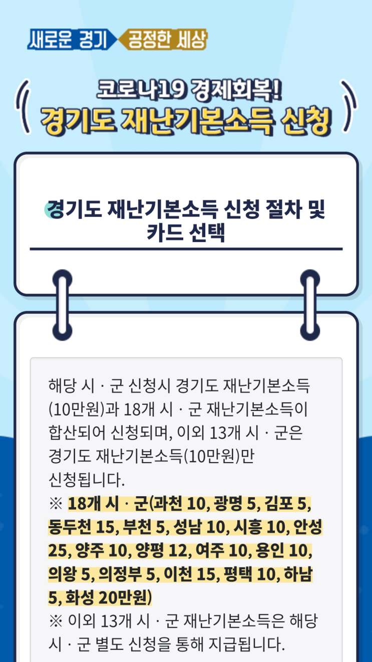  경기도 긴급재난지원금 신청하는법