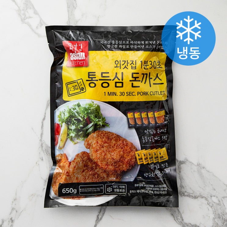  [ 리뷰 포함 ]   외갓집 1분 30초 통등심돈까스 (냉동), 650g, 1개