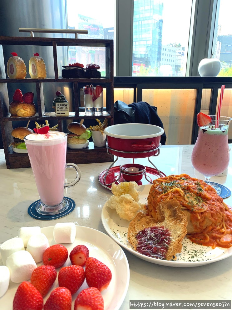 [압구정]  포포인츠 바이 쉐라톤 강남 딸기 애프터눈티세트 솔직후기.(압구정호텔, 애프터눈티,딸기뷔페, 압구정맛집, 압구정카페)