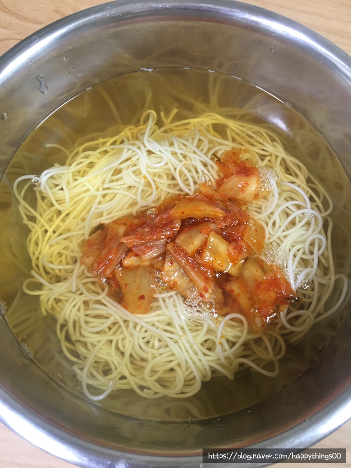  [레시피] 잔치국수(멸치국수) +김치고명