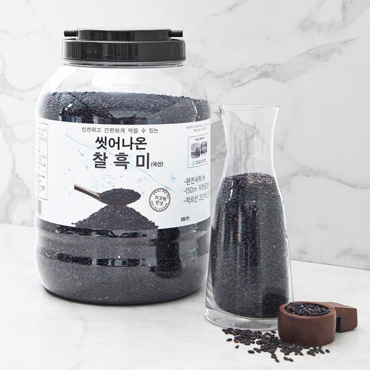  [강추] 씻어나온 찰흑미, 4kg, 1통 가격은?