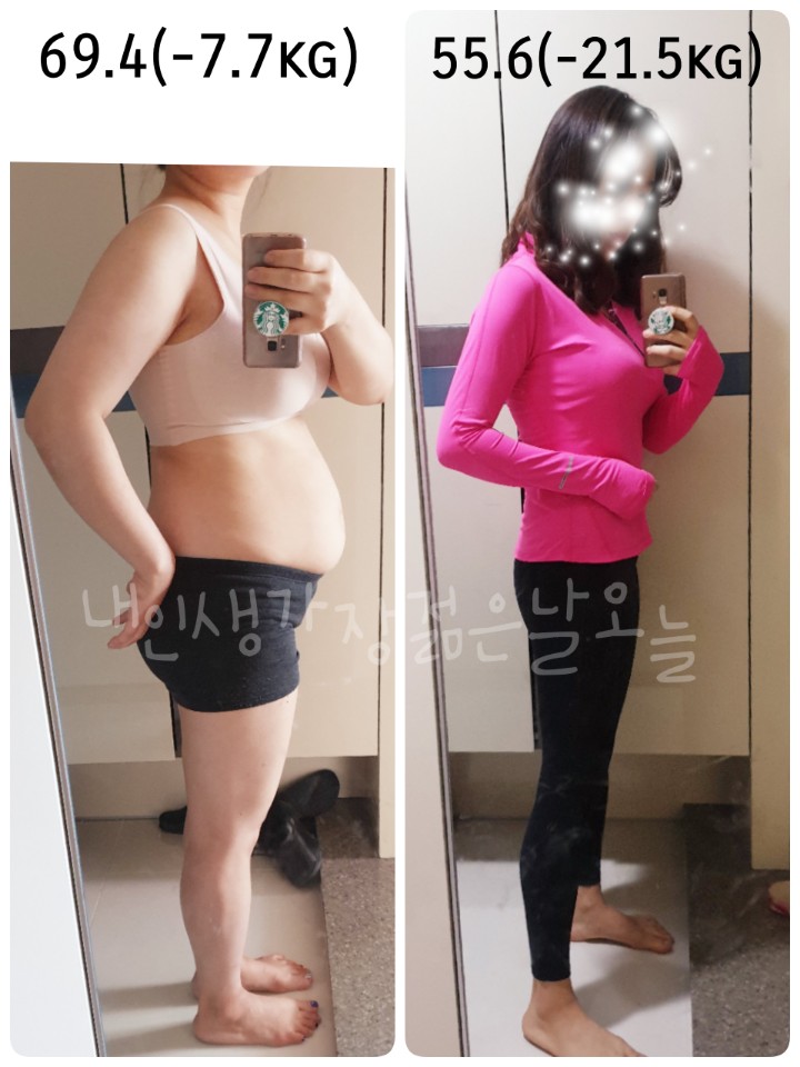  다이어트 식단만으로 22kg감량한 미친우리언니(feat.운동따윈없다)-7,8,9일째