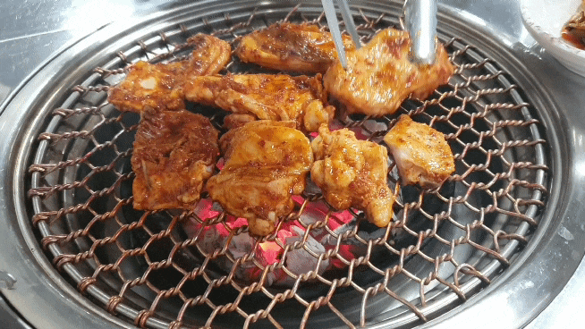  하당 맛집 목포 숯불에구워먹는닭 닭구이전문점 매운맛닭갈비 해물라면 하당먹거리근처