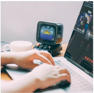  레트로 픽셀아트 휴대용 블루투스 스피커 DITOO
