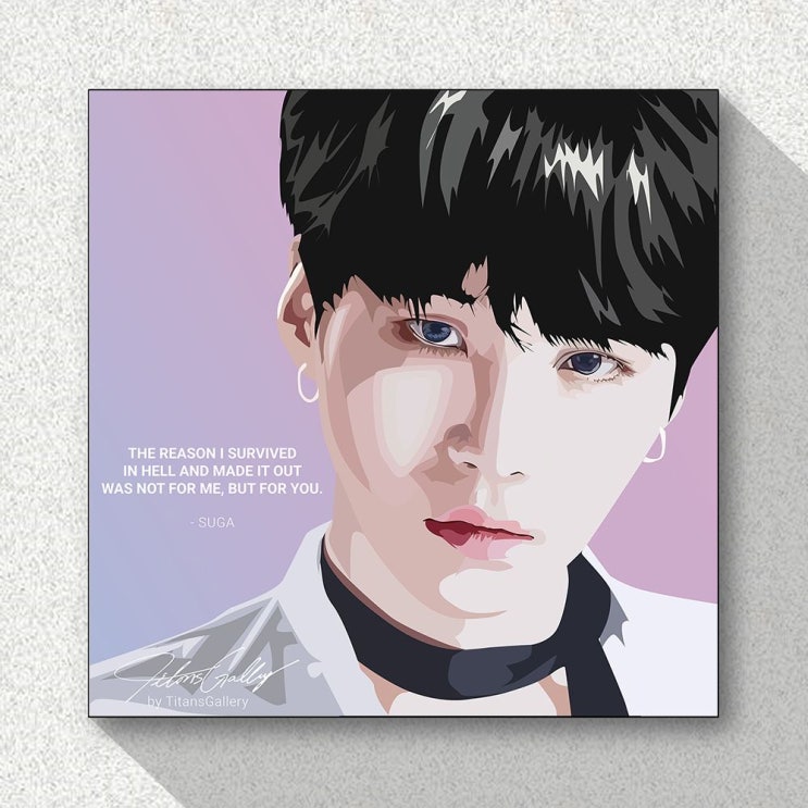  [강추] (타이탄갤러리)BTS 슈가 명언 인테리어액자(50x50cm) 가격은?