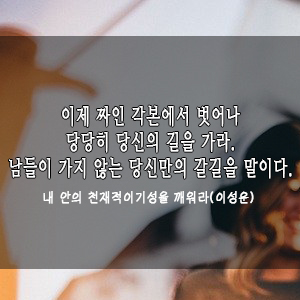  [필사하기좋은책] 내안의 천재적이기성을 깨워라_이성운