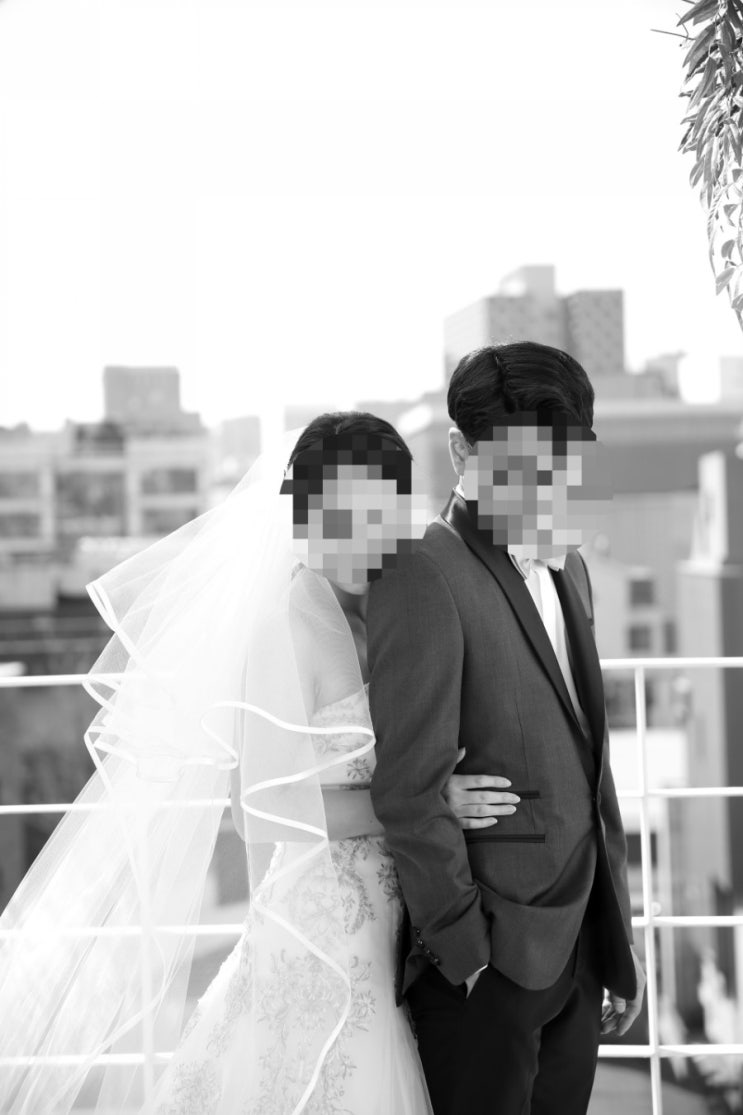 Wedding diary 14-15. ST정우 스튜디오 - 옥상 아치형 난간씬