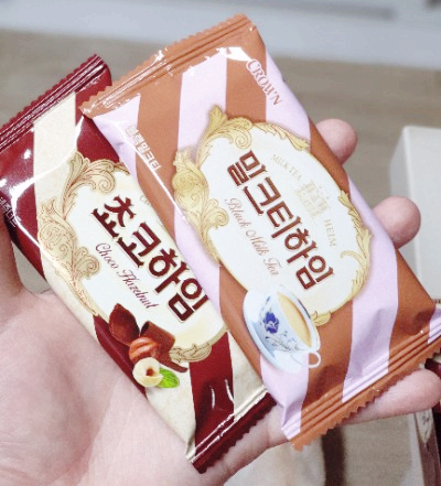  크라운 '밀크티하임' 정말 밀크티 맛이나요