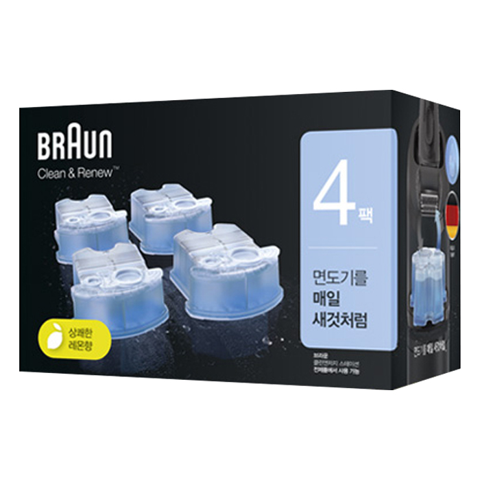  <핫딜><핫딜>가성비가 좋은 BRAUN 클린 앤 리뉴 면도기 세정액, CCR (4개입) 들여가세요~~