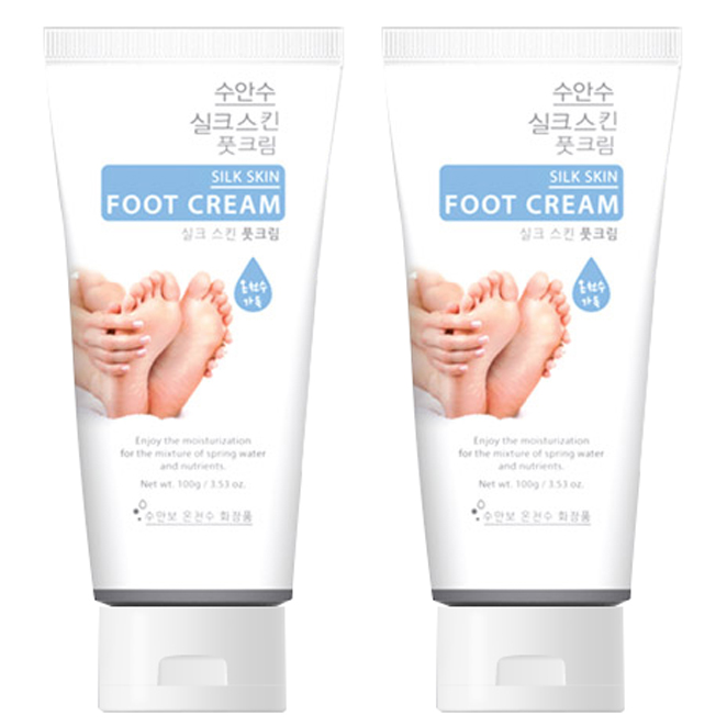  [품절예상][가성비굿]에네스티 온천수 실크스킨 풋크림, 100g, 2개 제품을 놓치지 마세요~~