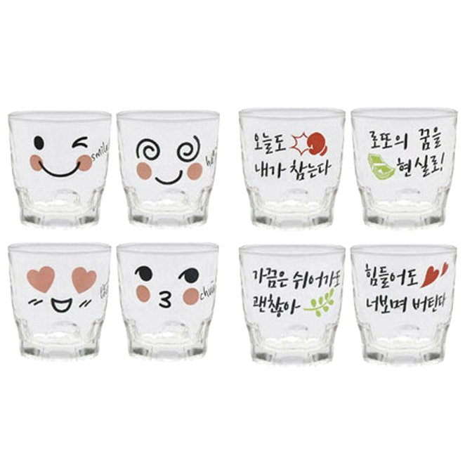  리뷰모음 아트웨어 취하는 소주잔 4p + 샐러리소주잔 4p, 1세트