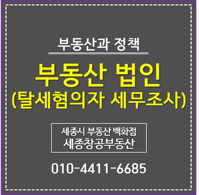  부동산 법인, 악용 탈세 혐의자 세무조사 실시!