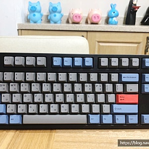 레오폴드 FC750R PD 그레이블루 저소음적축 개봉기