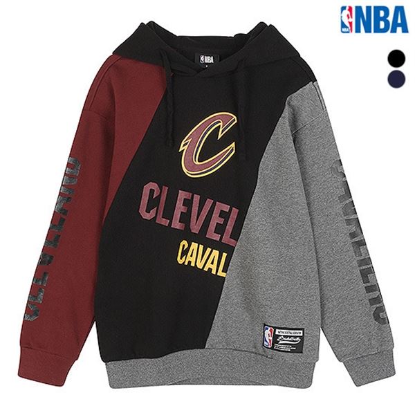  <핫딜><핫딜>가성비가 좋은 NBA_W 유니 클리브랜드 사선 블록 오버핏 후드 티셔츠 N183TH114P 들여가세요~~