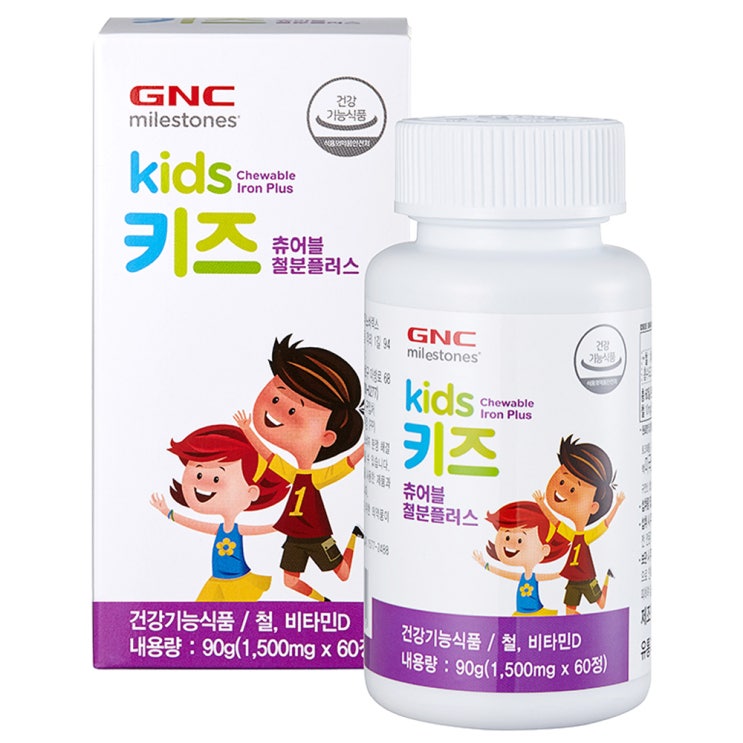  리뷰가 좋은 GNC 키즈 츄어블 철분 플러스, 60정, 1개 제품을 소개합니다!!