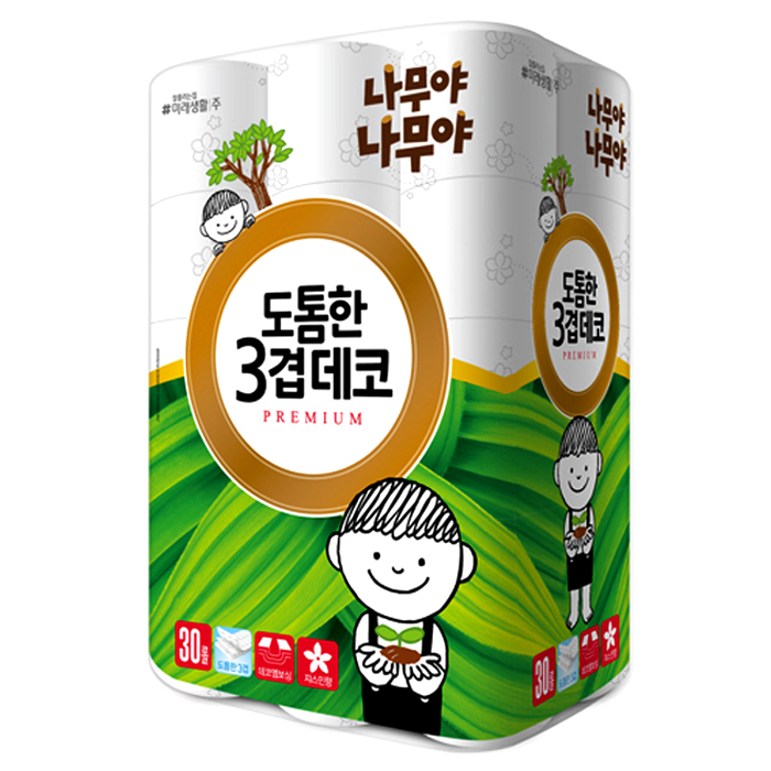  <꿀딜>나무야나무야 도톰한 3겹 데코 롤화장지 30m, 30롤, 1팩 최저가 정보 공유