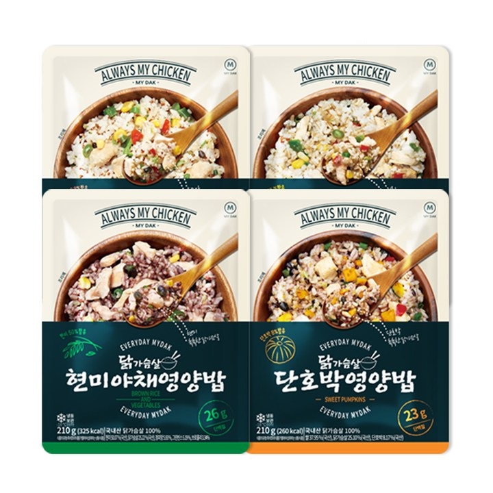  <최저가>마이닭 닭가슴살 영양밥 210g 4종 혼합패키지 꿀정보예요~