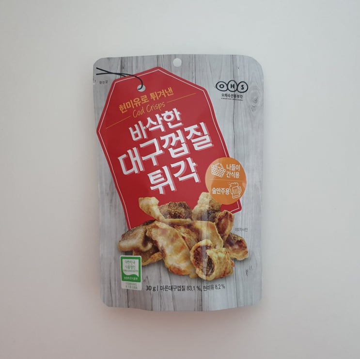  술안주 맥주안주 영양간식 오희숙전통부각 대구껍질튀각