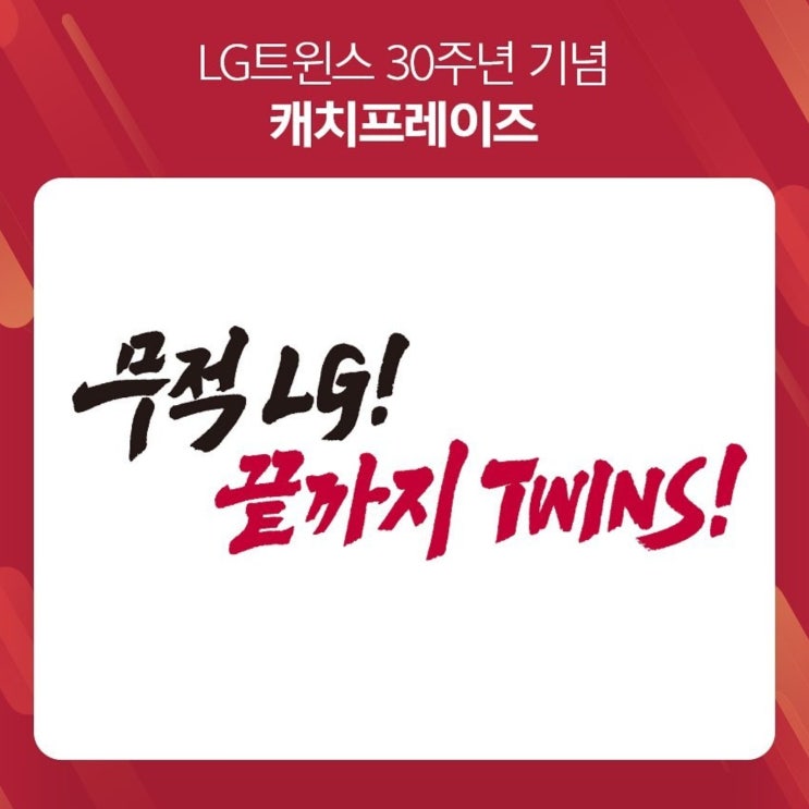 LG트윈스 30주년 기념 LG트윈스 30주년 기념