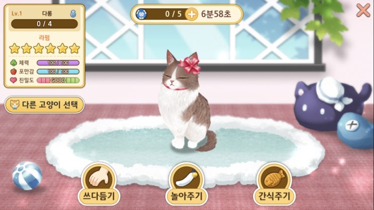  핸드폰게임 고양이다방 [귀여운고양이키우기,중독성있은폰게임]
