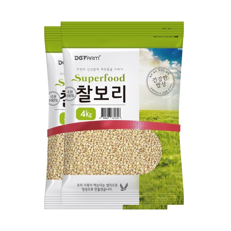  [강추] 2019년 햇곡 대구농산 찰보리쌀, 4kg, 2개 가격은?