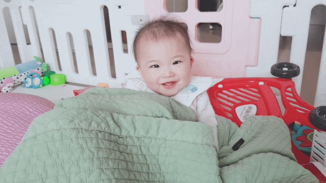 주호데코 여울 피그먼트 누빔패드 겸 이불 - 여름 아기이불로 추천해요!