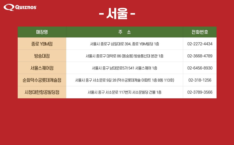 퀴즈노스 파주운정점 사진 8