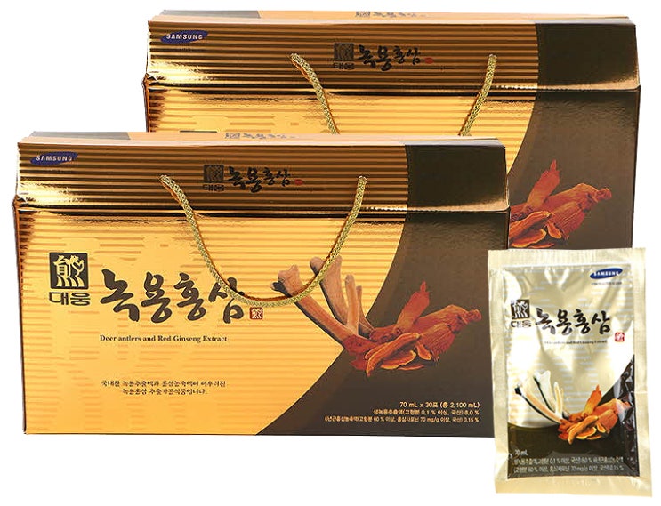  [뜨는상품][핫한상품]대웅생명과학 녹용홍삼 파우치 30개입, 2100ml, 2세트 제품을 소개합니다!!