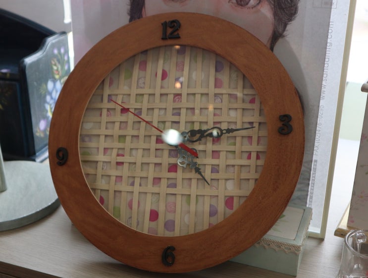 라탄 공예 마지막 수업 간단한 라탄 벽 시계 만들기
