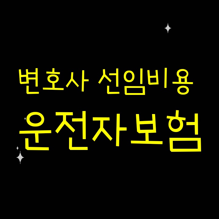 변호사 선임비용 운전자 상해종합보험