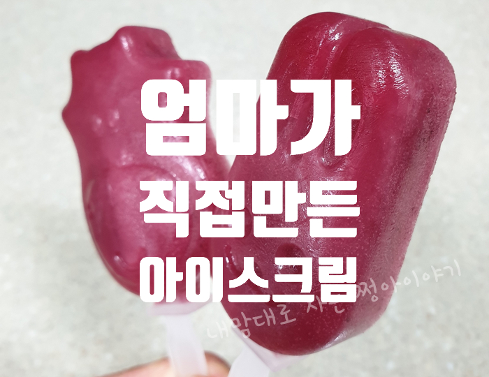  아기가 엄청 좋아하는 아기아이스크림~ 딸바 그리고 블루베리로 만든 엄마표 수제 아이스크림