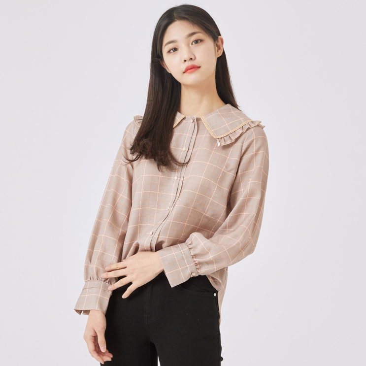  <최저가>로엠 작은아씨들 빅카라 블라우스 꿀정보예요~