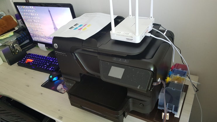  울산 북구 화봉동 동아청구아파트 프린터 출장수리- hp8600무한잉크 복합기 헤드수리합니다.