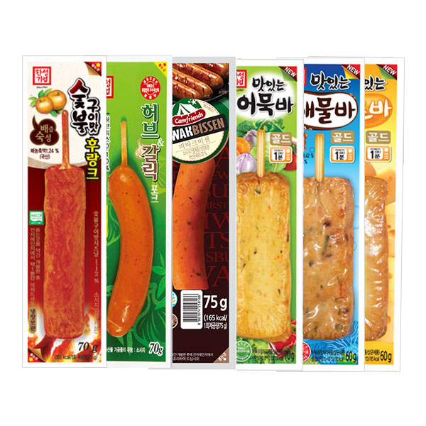  <핫딜><핫딜>가성비가 좋은 한성기업 핫바 소시지, 405g, 6 들여가세요~~
