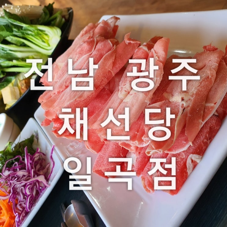  전남 광주 채선당 일곡점 샤브샤브맛집 수끼