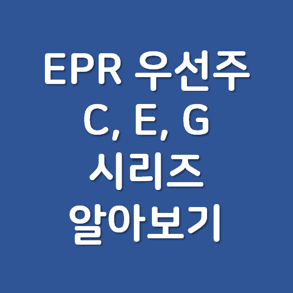  EPR 누적적 고정배당 우선 매입권리 우선주 C, E, G 시리즈 알아보기