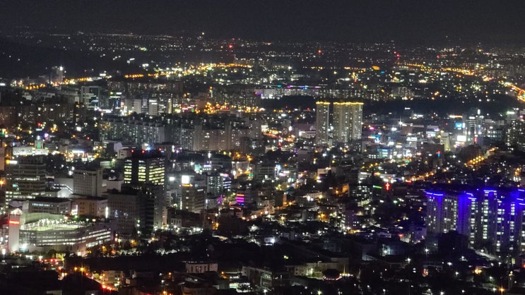  기린봉에서 전주 석양 선셋 야경 감상 데이트로 가기엔 좀 힘듦
