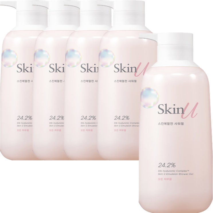  [강추] 해피바스 스킨유 에멀전 샤워젤 모든 피부용 600ml, 5개 가격은?