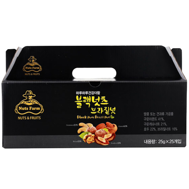 [강추] 넛츠팜 블랙넛츠 브라질넛, 25g, 25개입 가격은?