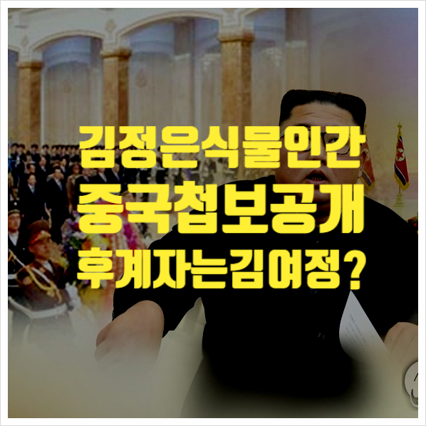 26일속보 김정은식물인간 중국첩보공개 ㅣ 후계자는김여정?