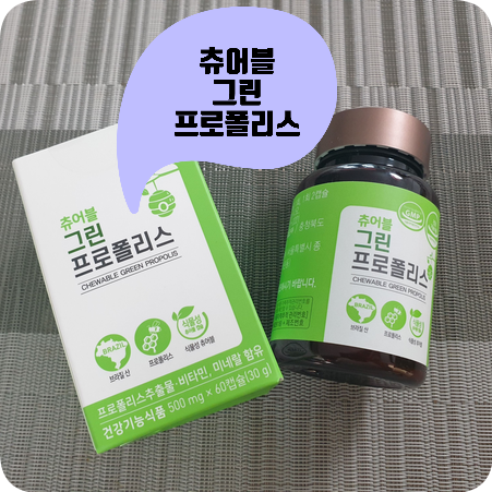  츄어블 그린 프로폴리스로 면역력 Up! 그린에너지 충전해요!