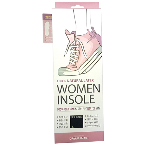  [ 리뷰 포함 ]   드림하트 여성용 천연 라텍스 더블타입 인솔 깔창