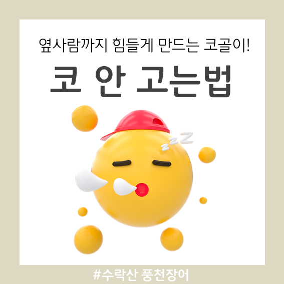 코 안고는 자세 따로 있다? 코 안고는법 모아서 정리할게요~