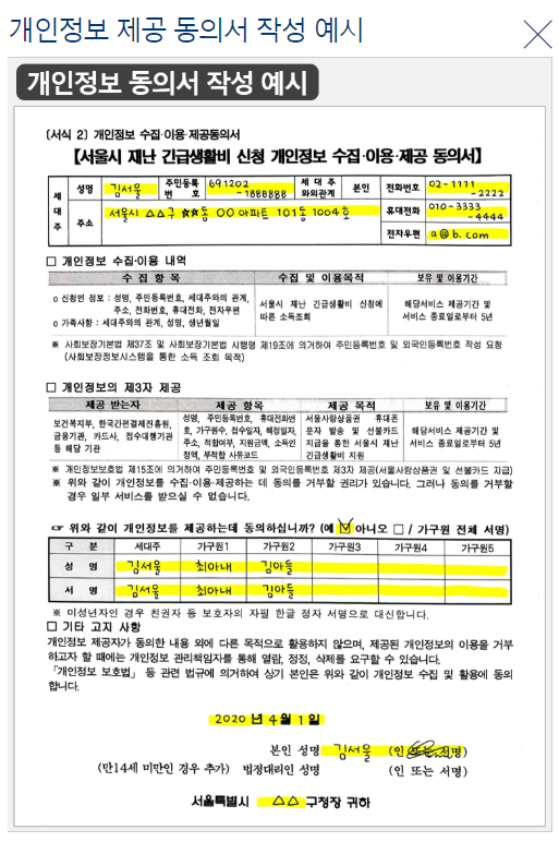 서울시 긴급재난지원금 신청 방법