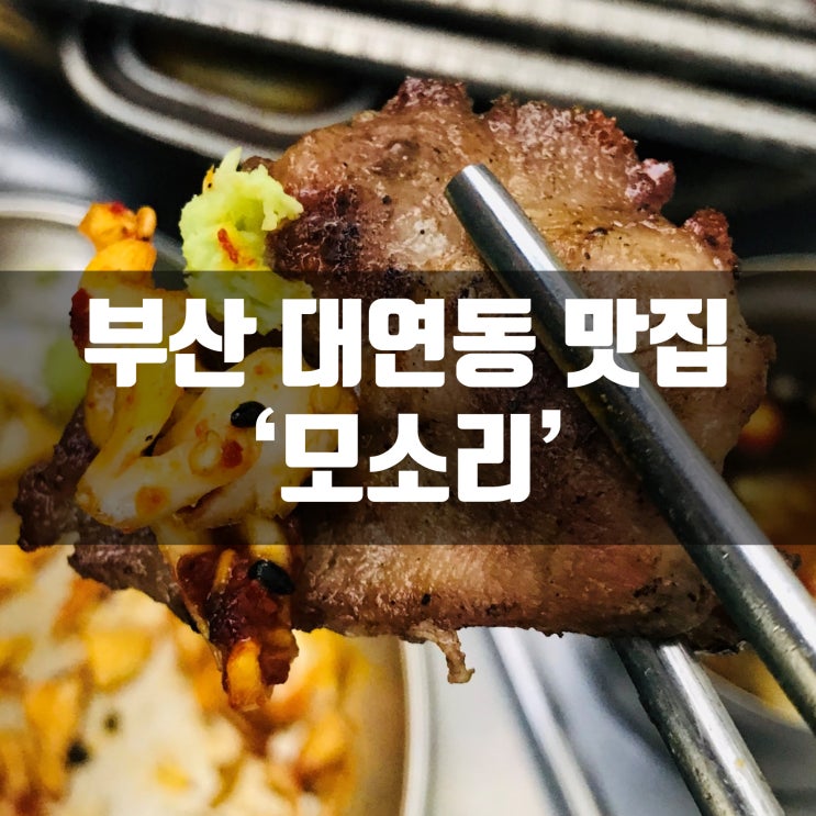  꼬들꼬들 대연동 돼지고기 특수부위 맛집!!! 대연 모소리