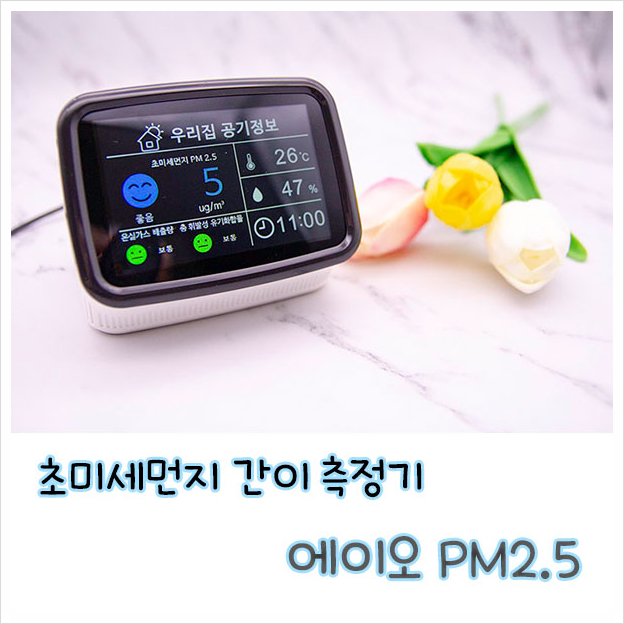  우리집 공기정보 ,초미세먼지 측정기 에이오