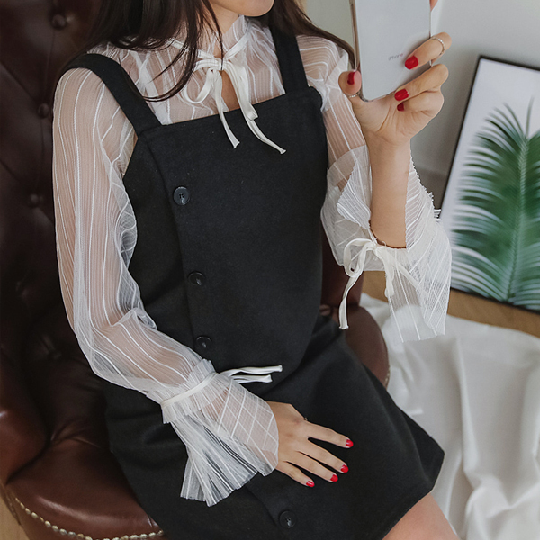  [뜨는상품][핫한상품]엔비룩 시스루 리본 블라우스 제품을 소개합니다!!