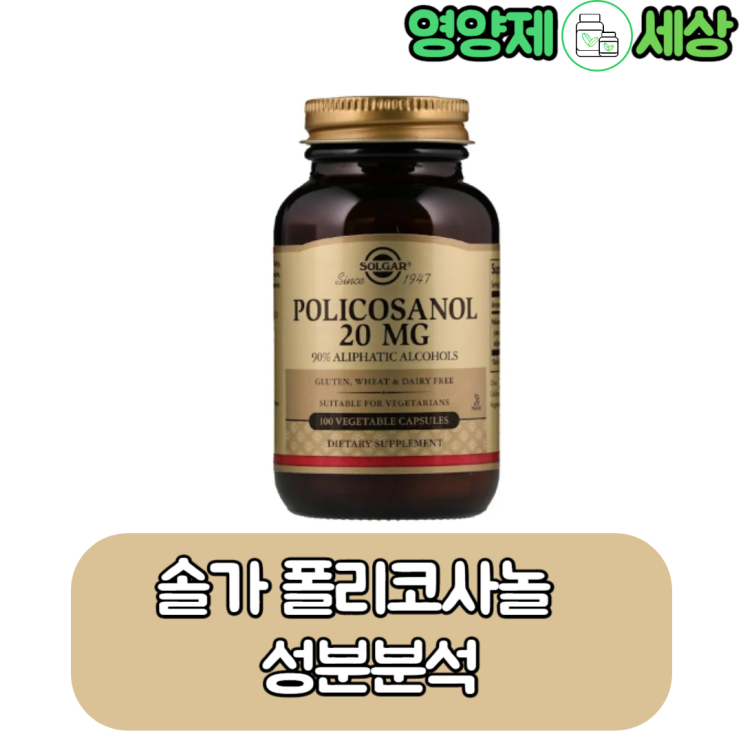  솔가 폴리코사놀 (옥타코사놀) 콜레스테롤에 좋다고?